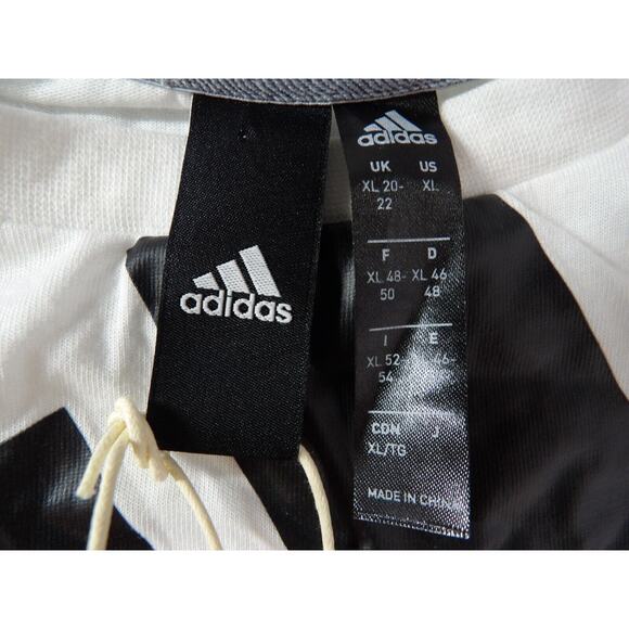 Adidas XL Big Boss Cropped Tee Shirt White Logo Ladies NWT Oversized Activewear - Picture 6 of 11